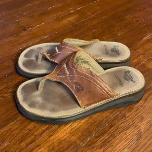 Dr. Martens Women’s Leather Thong Sandal with Air Cushion Soles